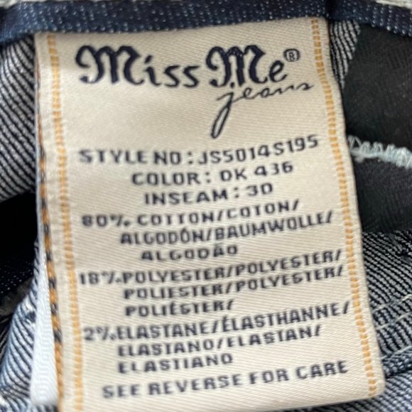 NWOT Miss Me Dark Wash Skinny Stitch Jeans Size 27 Style JS5014S195 - Picture 14 of 15